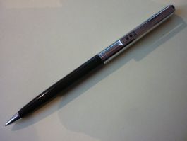 Vintage Papermate Bleistift aus den USA, Silber & schwarz