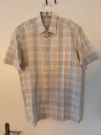 Pierre Balmain Vintage Herren Kurzarmhemd Gr L kariert ori