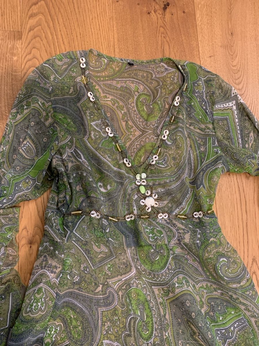 Camicette: Green light tunic with Beads – Nuovo (secondo la descrizione) da Neuchatel venduto da lan_m8r2 1