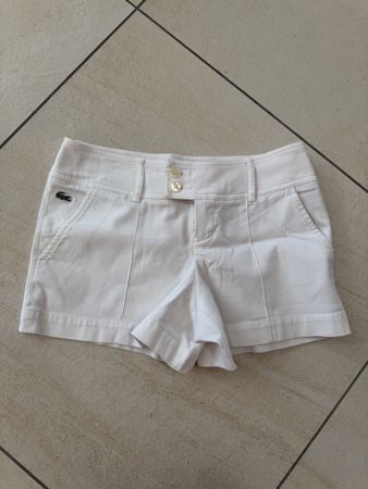 Lacoste Shorts Damen Weiss Groesse 36 guter Zustand