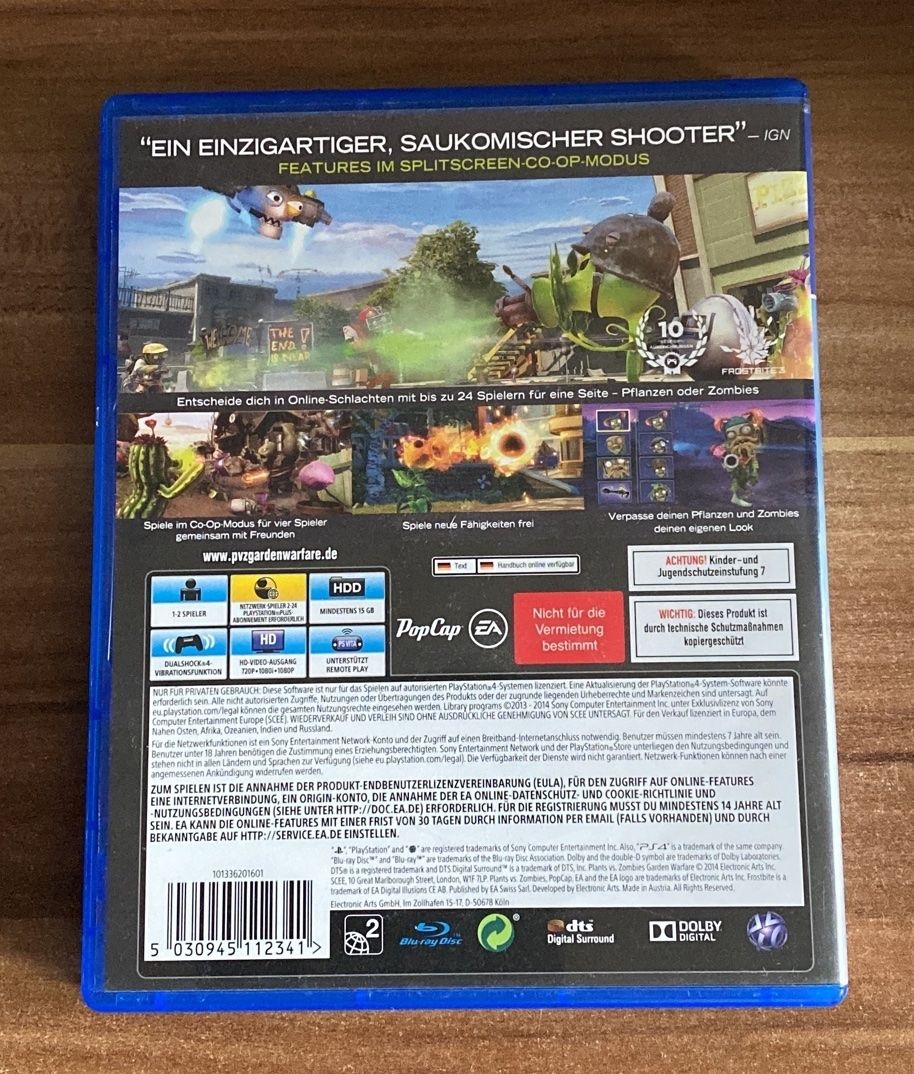 Spiele: PS4 Plants vs. Zombies Garden Warfare – Gebraucht aus Wagenhausen von FrauLang 1