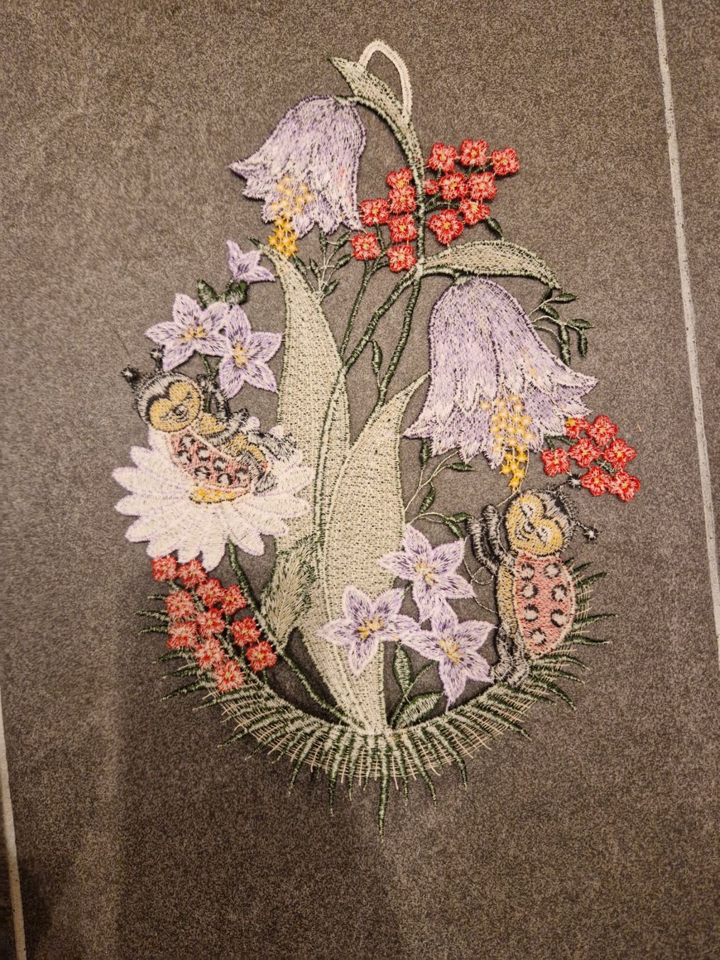 Alle Dekorationen: Osterbild aus Plauener Spitze Marienkäfer – Neu (gemäss Beschreibung) aus Weggis von Oswadan 3