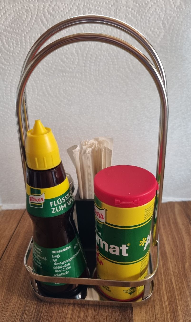 Set di piatti: Menage Gewürz, Maggi/Aromat – Nuovo e nell'imballaggio originale da Burgistein venduto da maia13