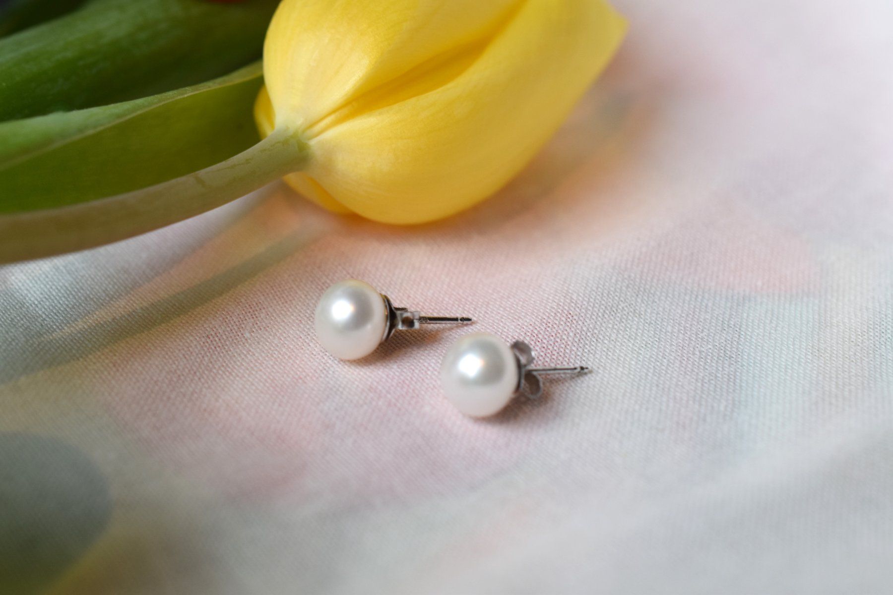 Orecchini pendenti & Orecchini a lobo: Perlen Ohrstecker aus Silber, neu – Nuovo e nell'imballaggio originale da Laufen venduto da flowerfan 2