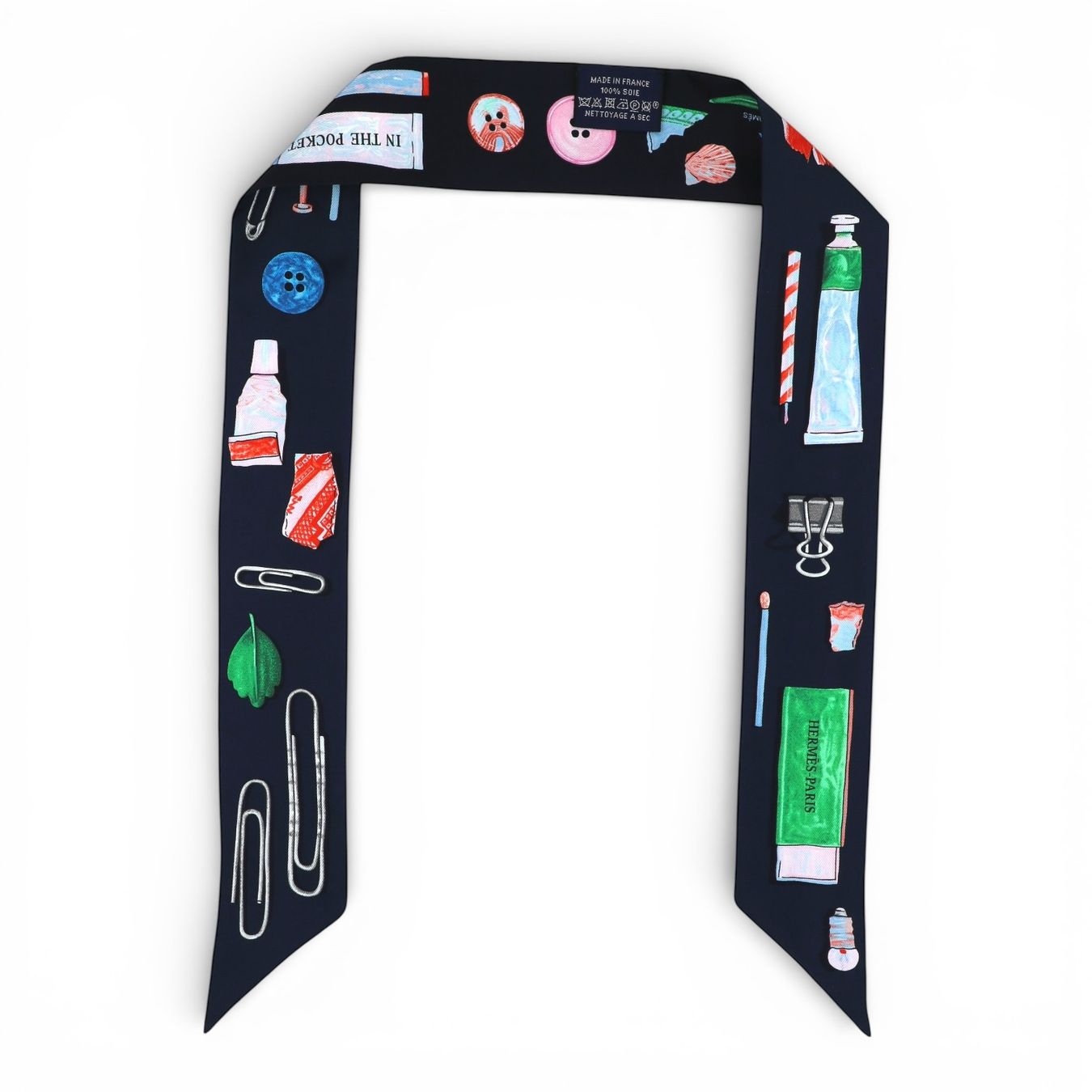 Hermès Foulard & Sciarpe: Hermès Twilly "In the pocket" marine – Usato da Binningen venduto da Designerlabels 4