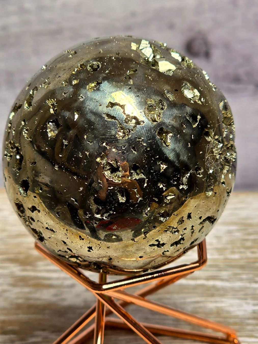 Minerali & Pietre curative: Top HQ Pyrit Kugel B 49mm 247g – Nuovo e nell'imballaggio originale da Matzingen venduto da Shay_Crystalz 1
