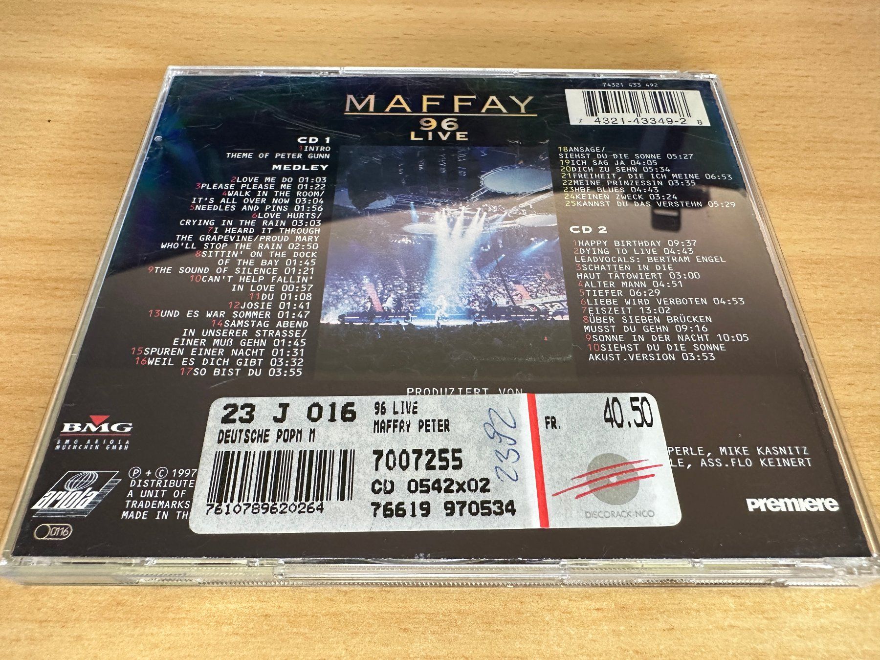 CD: Maffay – 96 Live - 2 CD – Usato da Rikon im Tösstal venduto da Alpenmutz 1