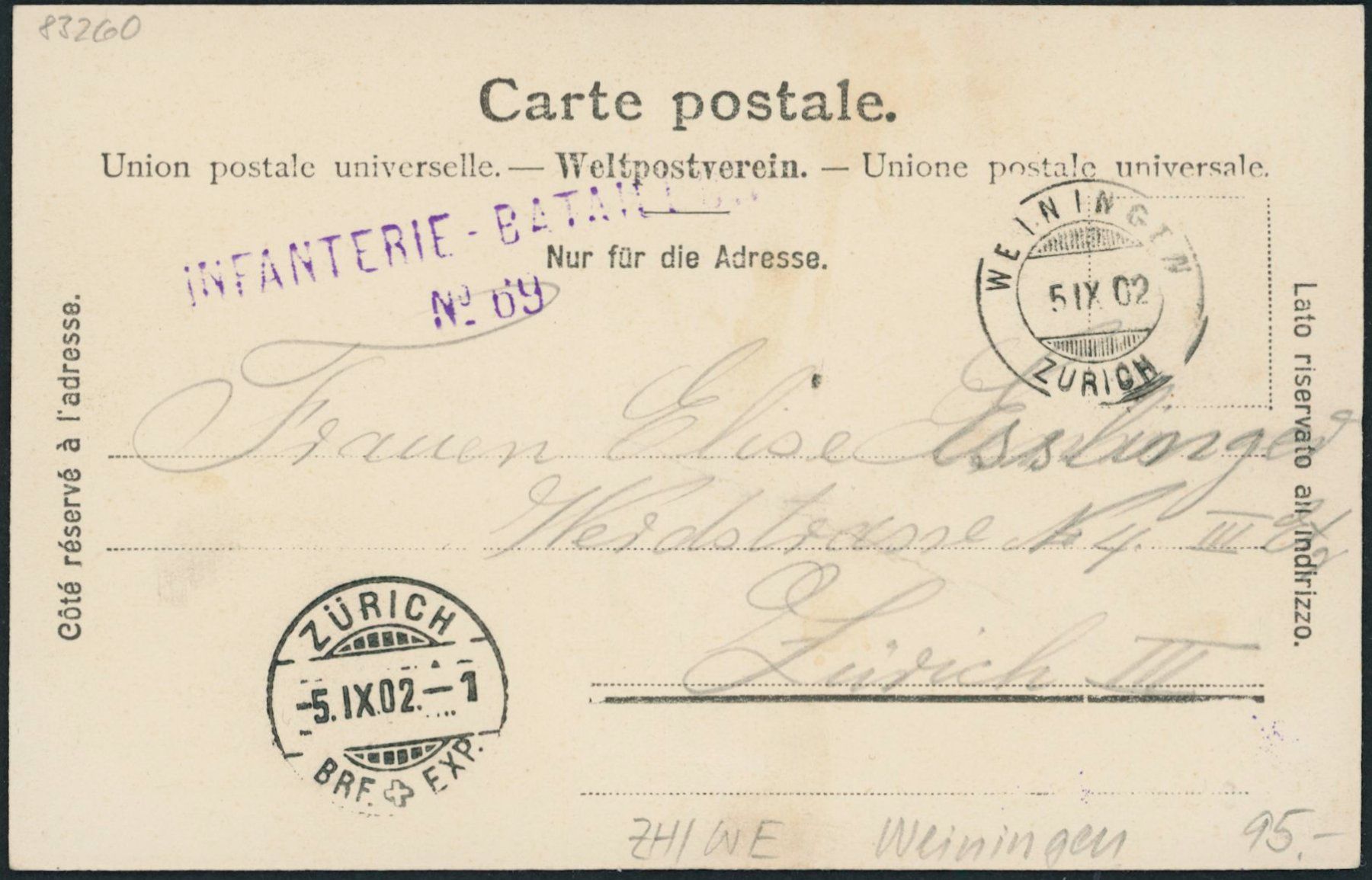 Cartoline postali: ZH Weiningen – Usato da Schindellegi venduto da leecollect 1