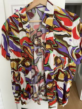 Bluse Damen multicolor M/L Viskose Baumwolle