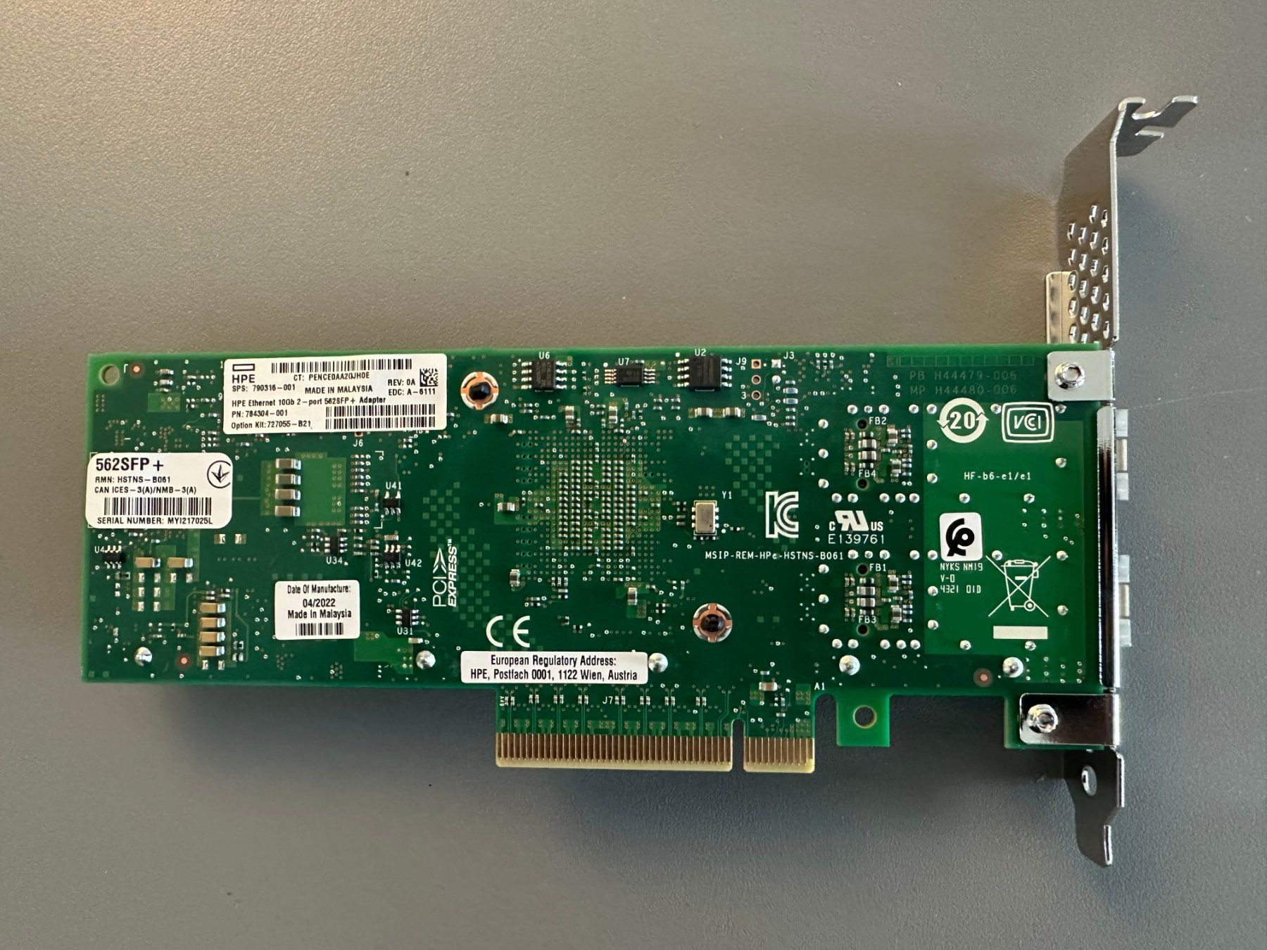 Hewlett Packard Unità & Adattatore: HPE Ethernet 10Gb 2-port 562SFP+ adapter – Usato da Andwil TG venduto da rue_6j6q