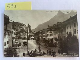 alte Ansichtskarte Rue La-Rue Dent-de-Broc Gruyères, 1921