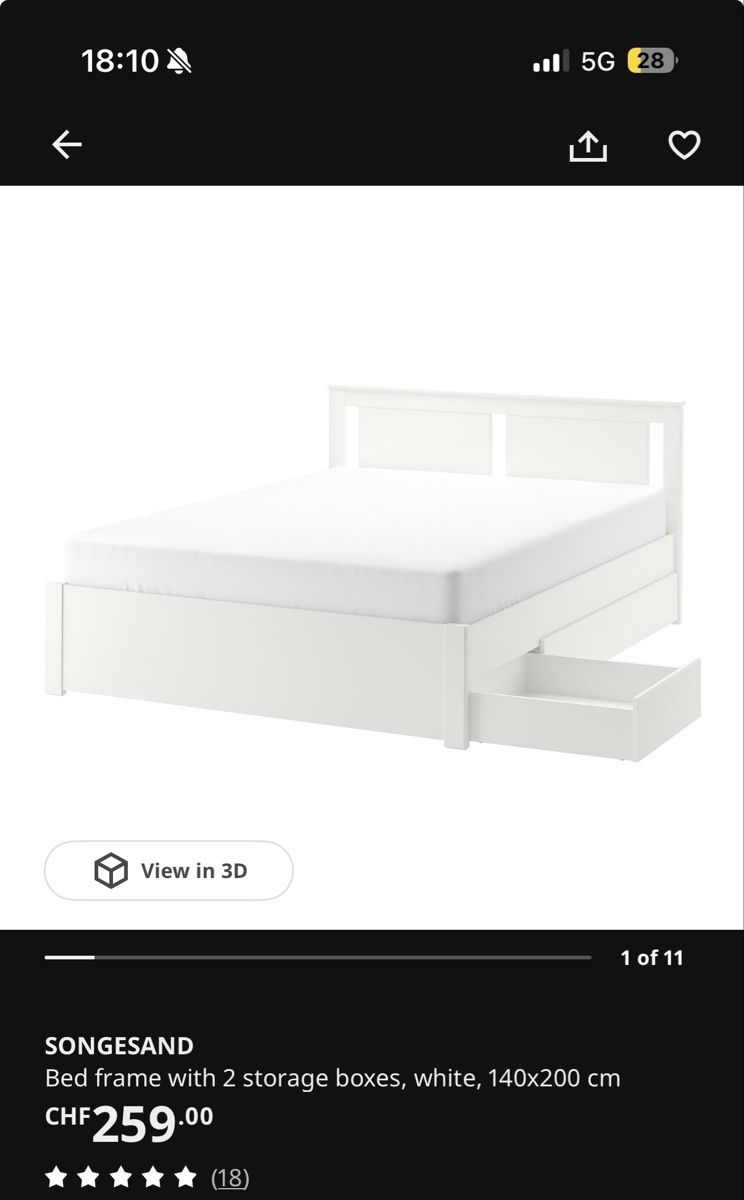 Ikea Betten: IKEA Songesand Bett – Gebraucht aus Basel von san_2vhz