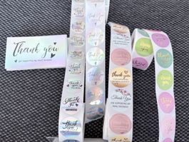 Dankeskarten & Sticker Set, Neu, Perfekt fürs Business!