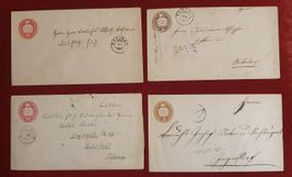 4 schöne Tüblibriefe mit Zwergstempel