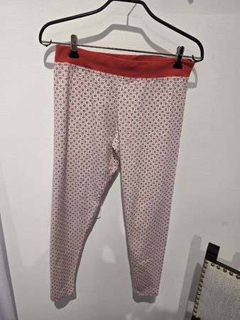 Leggings Calida weiss rot gemustert Grösse M guter Zustand
