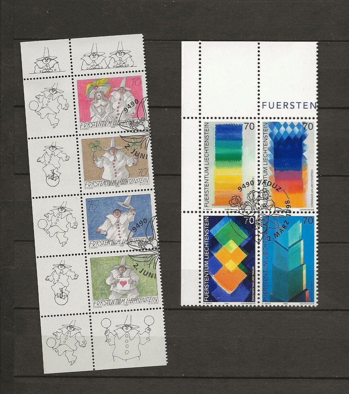 Tous les timbres: FL FDC Année 1998 ** – Neuf (Voir description) à Sion par PierreP01 1