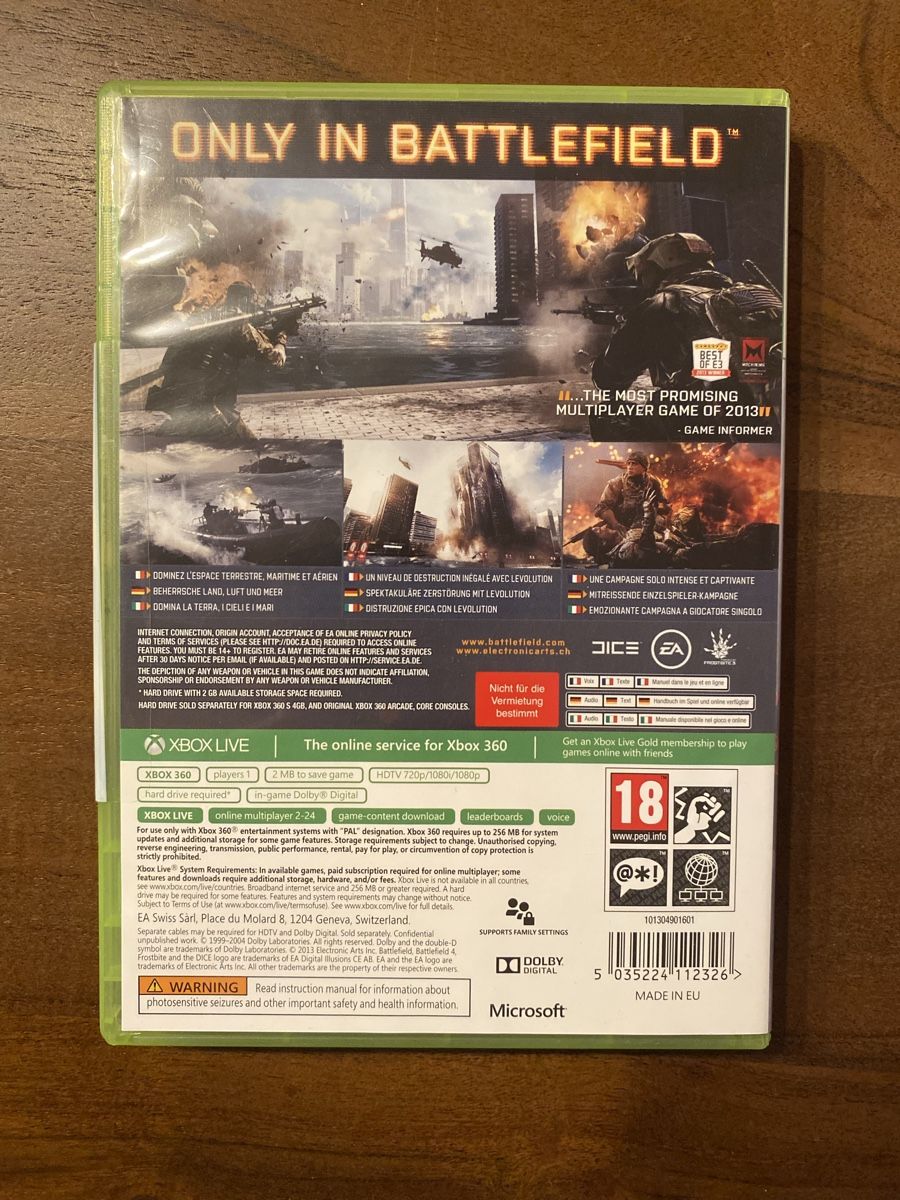 Microsoft Giochi: Battlefield 4 für Xbox 360 – Usato da Thunstetten venduto da Virus_33 2