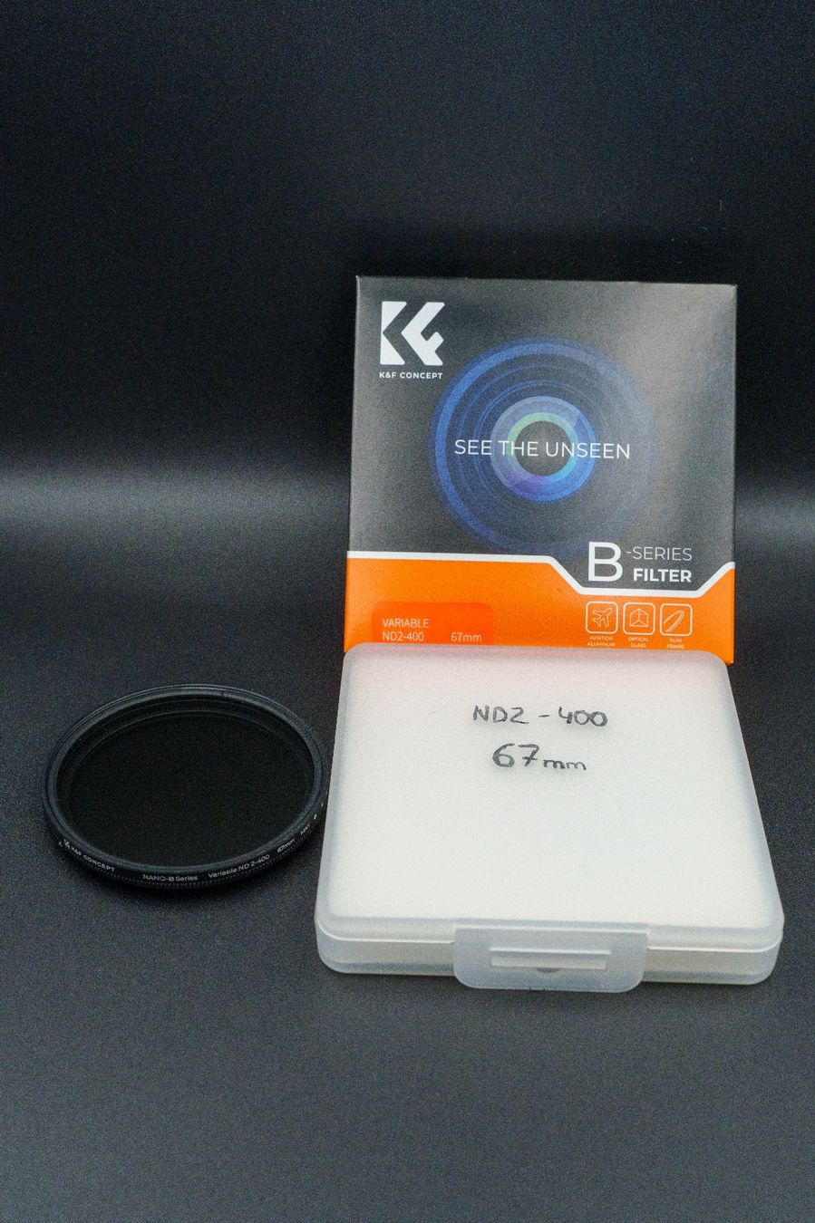 Filter: K&F Concept Variable Filter ND2-400 67mm – Gebraucht aus Scuol von Pisoc2019 2