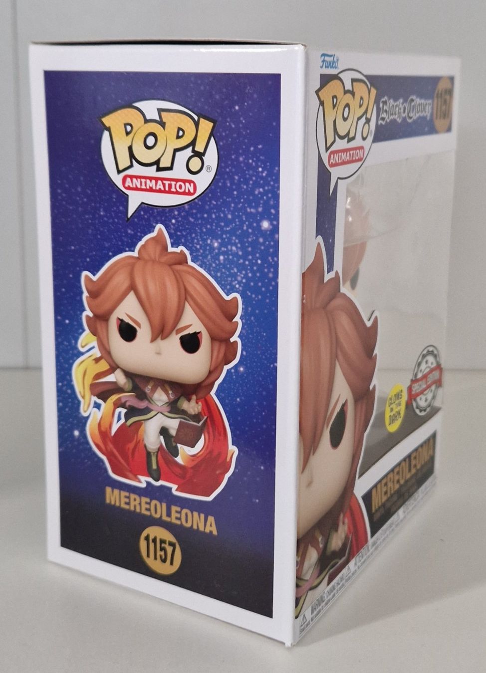 Funko Statuette: Black Clover POP! Animation Vinyl Mereoleona GITD 9 cm – Nuovo e nell'imballaggio originale da St-Imier venduto da ATTAKSHOP 1
