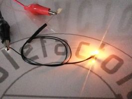 Blink-SMD 0805 verkabelt, gelb, 12V DC