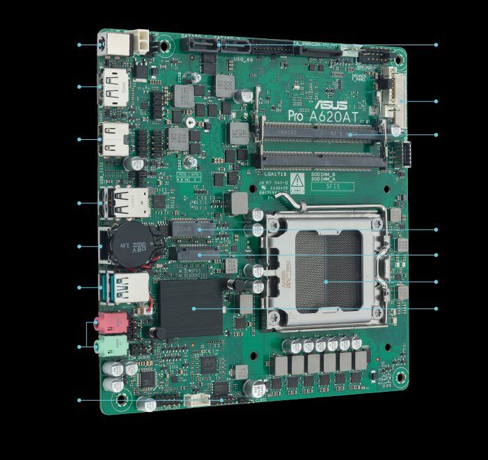Asus Schede madri: ASUS A620AT-A-CSM thin Mini ITX Mainboard AM5 – Nuovo (secondo la descrizione) da Sitterdorf venduto da phoenix_85 1