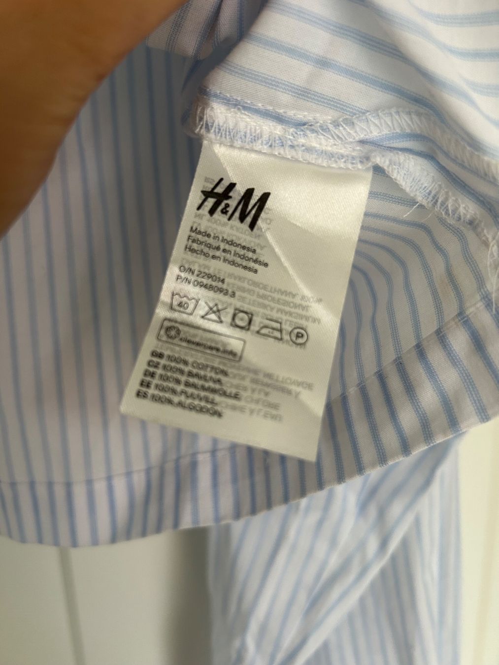 H&M Blusen: H&M 100% Stripped Cotton Crop-Shirt – Gebraucht aus St. Gallen von dec_2jy6 2