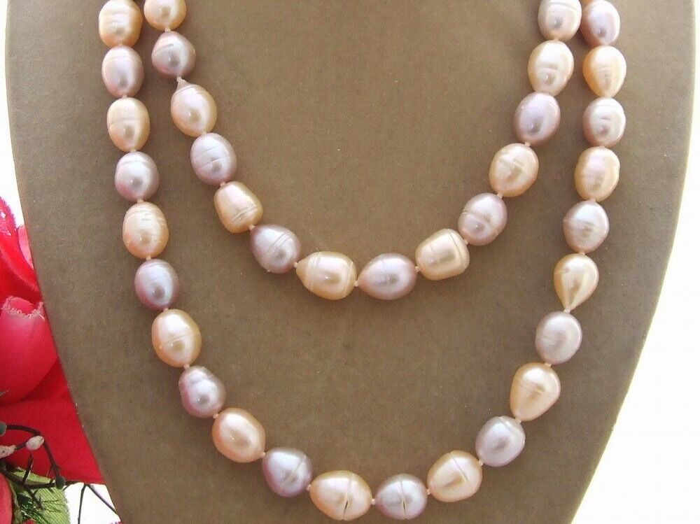 Catenine: Lua 80cm lila Perlen Kette Echt Collier Perle mauve orange – Nuovo (secondo la descrizione) da Prilly venduto da ilyria73 1