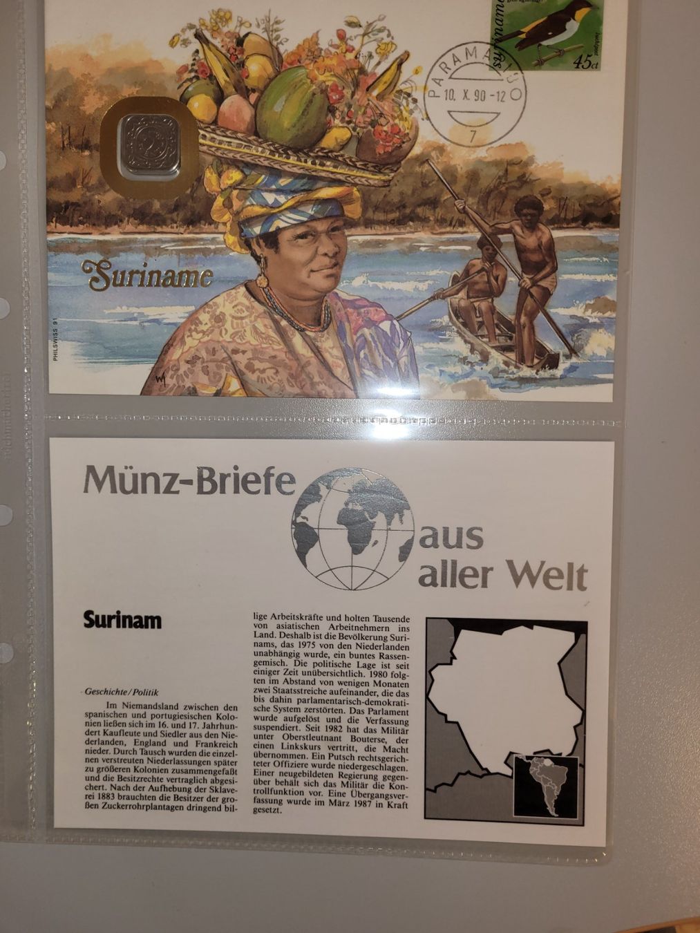 Tutti le monete: Münzbrief Surinam – Nuovo e nell'imballaggio originale da Bertschikon Gossau venduto da KEO2