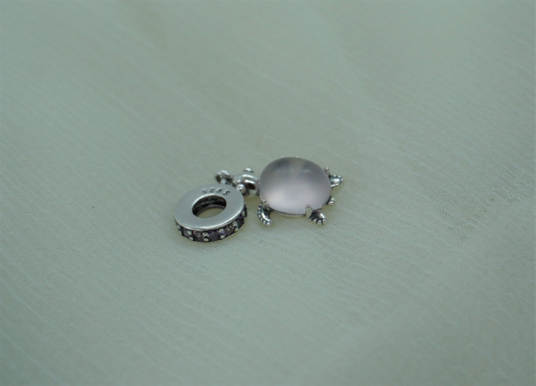 Anhänger: Charm "hellrosa Schildkröte" zu Pandora 925 Silber – Neu (gemäss Beschreibung) aus Niederbüren von Fidi5