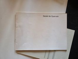 Daniel de Quervain -Kunstkatalog Galerie Schindler Bern 1971