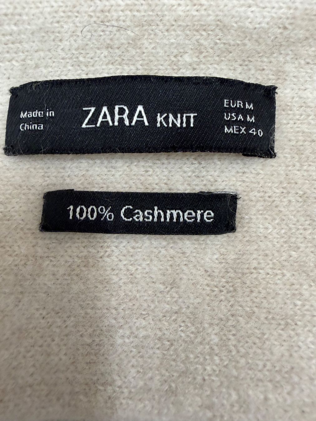 Zara Maglioni & Felpe: Zara-Pullover, 100% Kaschmir, beige, Grösse M – Usato da Uitikon Waldegg venduto da SanjaR 2