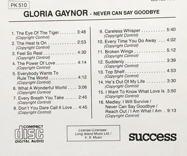 CDs: Gloria Gaynor - Never can say goodbye – Gebraucht aus Grüningen von azulverde 1