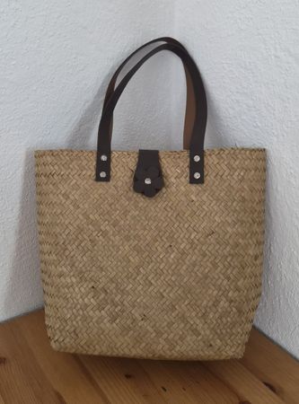 Korbtasche Tasche Shopper Handmade Strohtasche