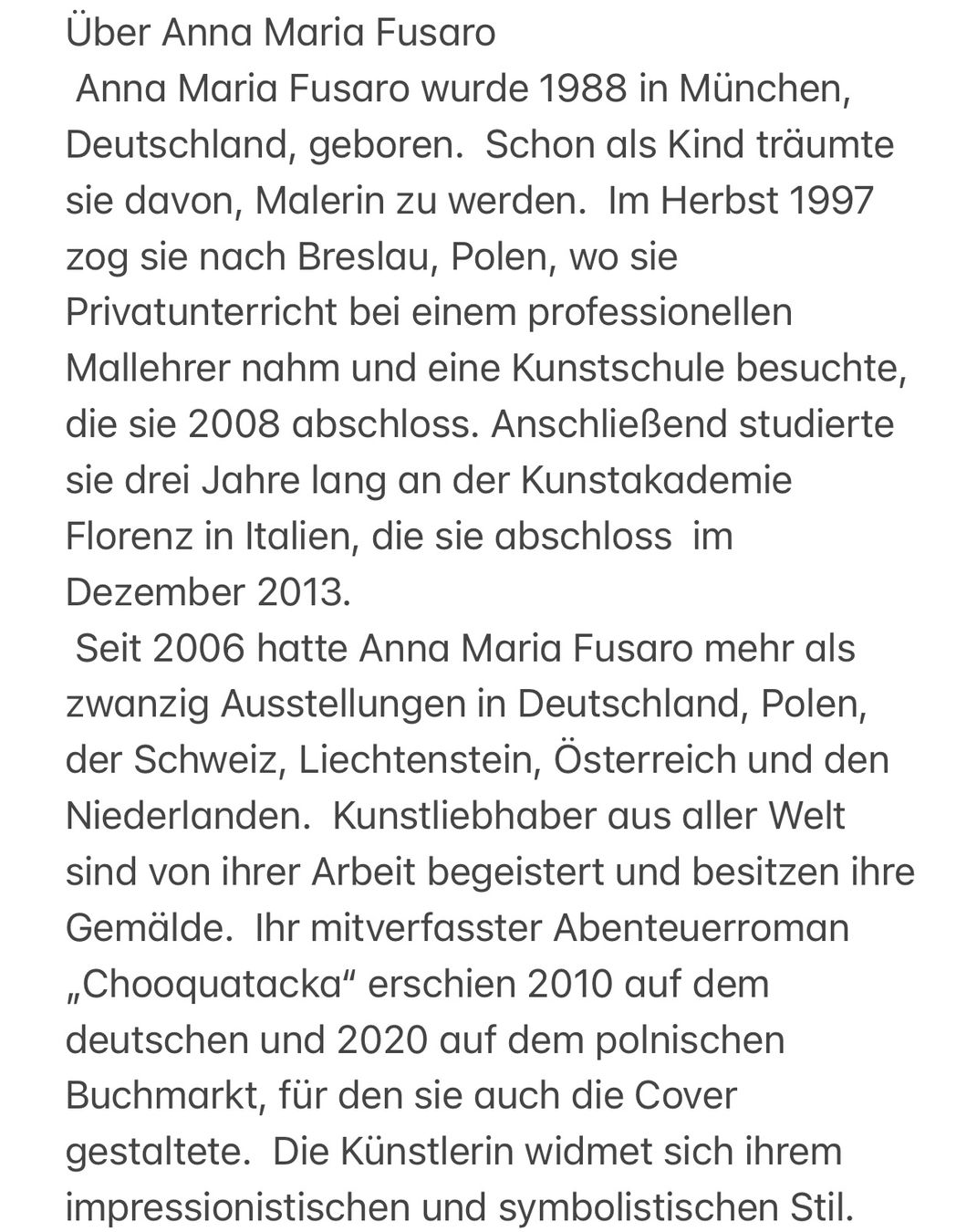 Dipinti: Fusaro Anna Maria 1988 – Usato da Grosshöchstetten venduto da Perle1951 6