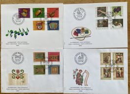     4 FDC Schweiz Pro Patria 1985–1988 komplett