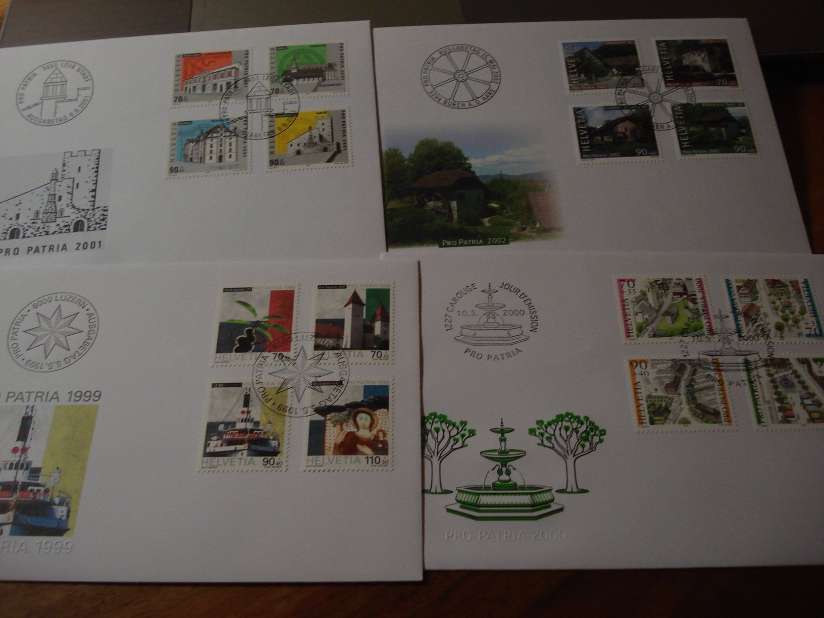 Tous les timbres: 7 FDC Pro Patria 1996-2002 – D'occasion à Niederwil AG par morostahu