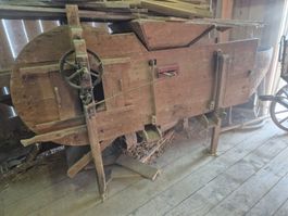 Antike Dreschmaschine, Sammlerstück, Landwirtschaft, Dekorat