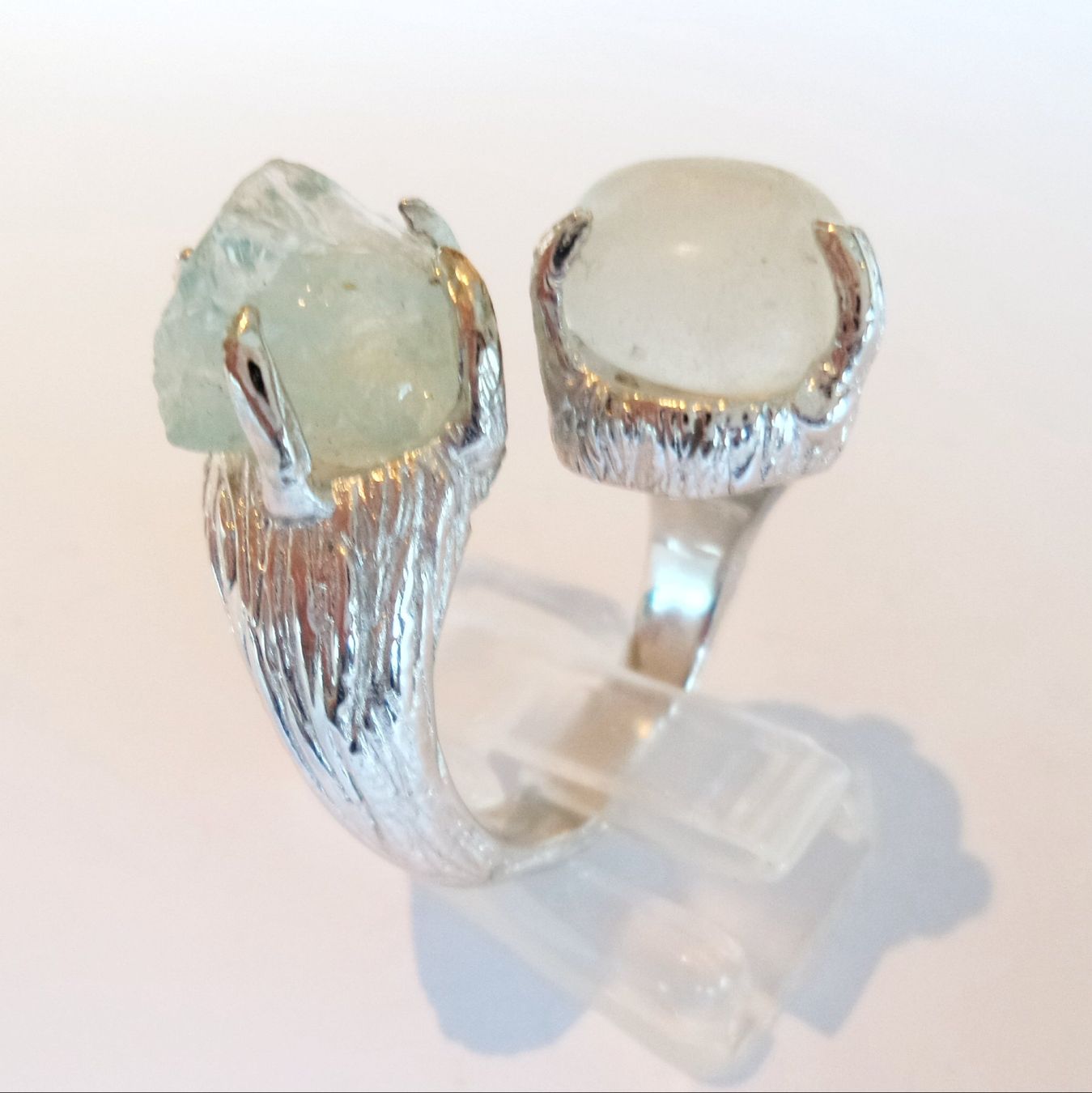 Ringe: Ungeschliffener Kristall und Calcit Ring – Neu (gemäss Beschreibung) aus Zürich von benedikt12 4