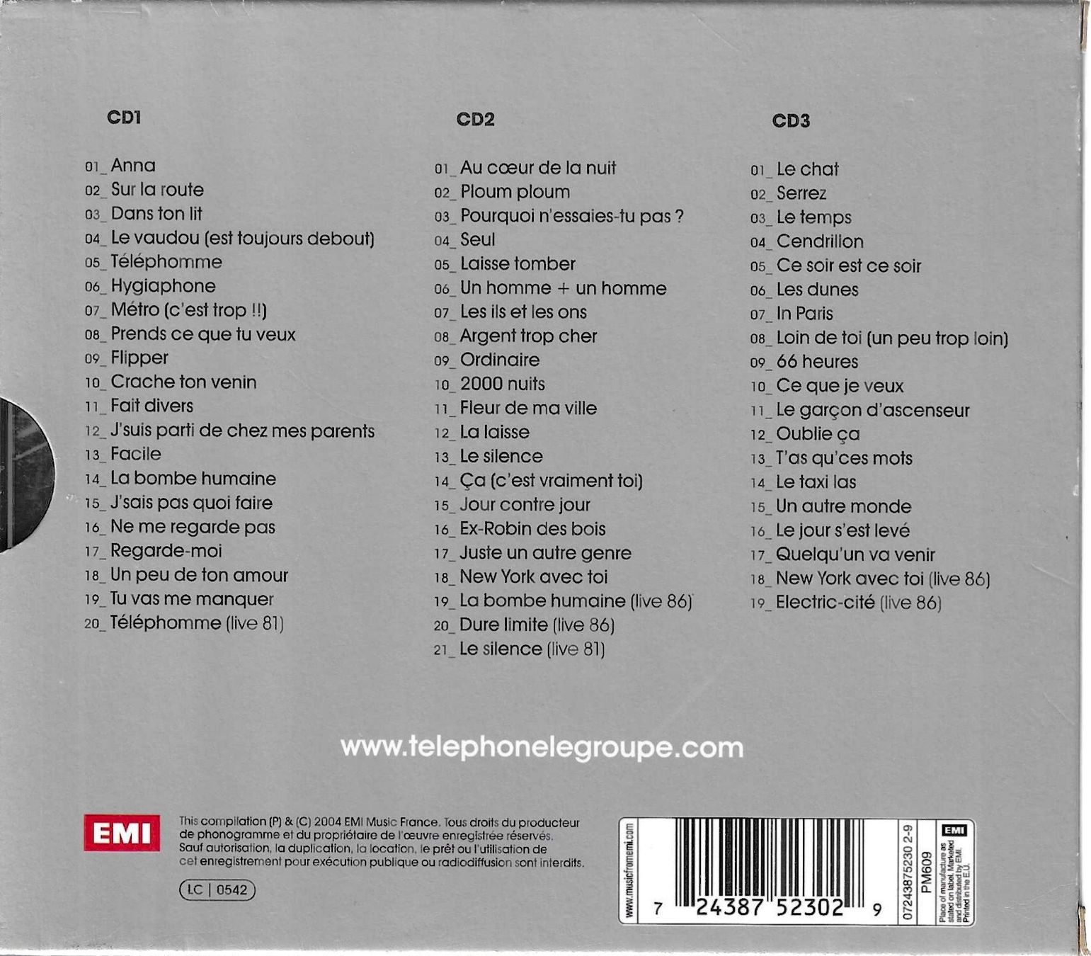 CD: Telephone  3 CD's Box - Platinum Collection – Usato da Savagnier venduto da Ne2065 1
