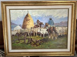 Grosses Gemälde Bruno Giusti Italienische Kunst