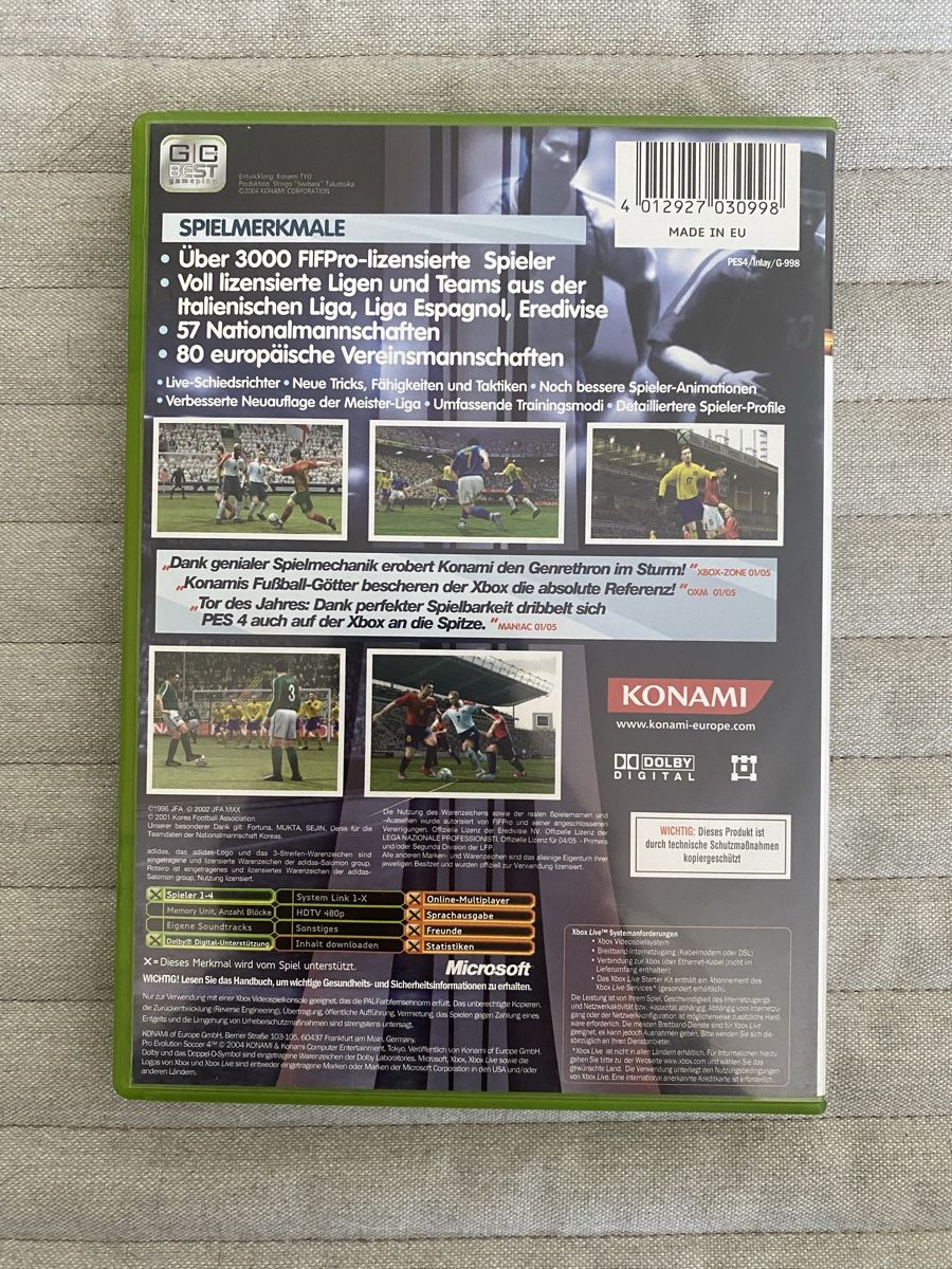 Microsoft Jeux: Pro Evolution Soccer 4 für Xbox – D'occasion à Thunstetten par Virus_33 2