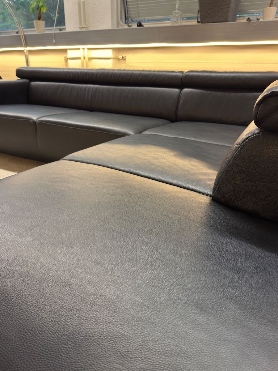Sofas: Ultsch Polstermöbel Ecksofa, schwarzes Rindsleder – Gebraucht aus Fehraltorf von Sofalab.swiss 7
