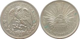 MEXIKO Peso 1909 GV Mo MEXICO CITY Silber ERHALTUNG! unz-