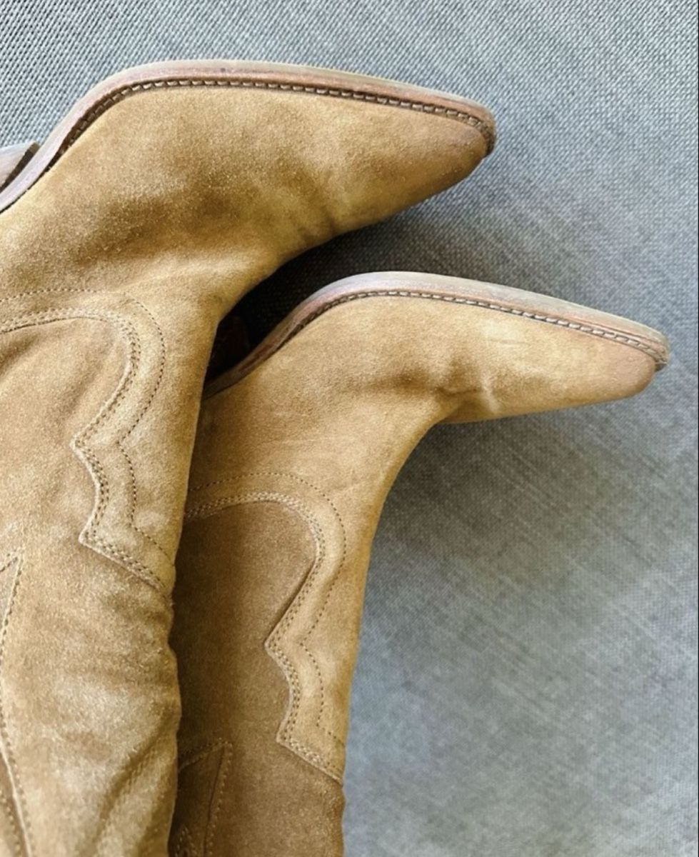 Scarpe per cavalli: Suede cowboy boots tan size 41 – Usato da Vevey venduto da ledidream 3