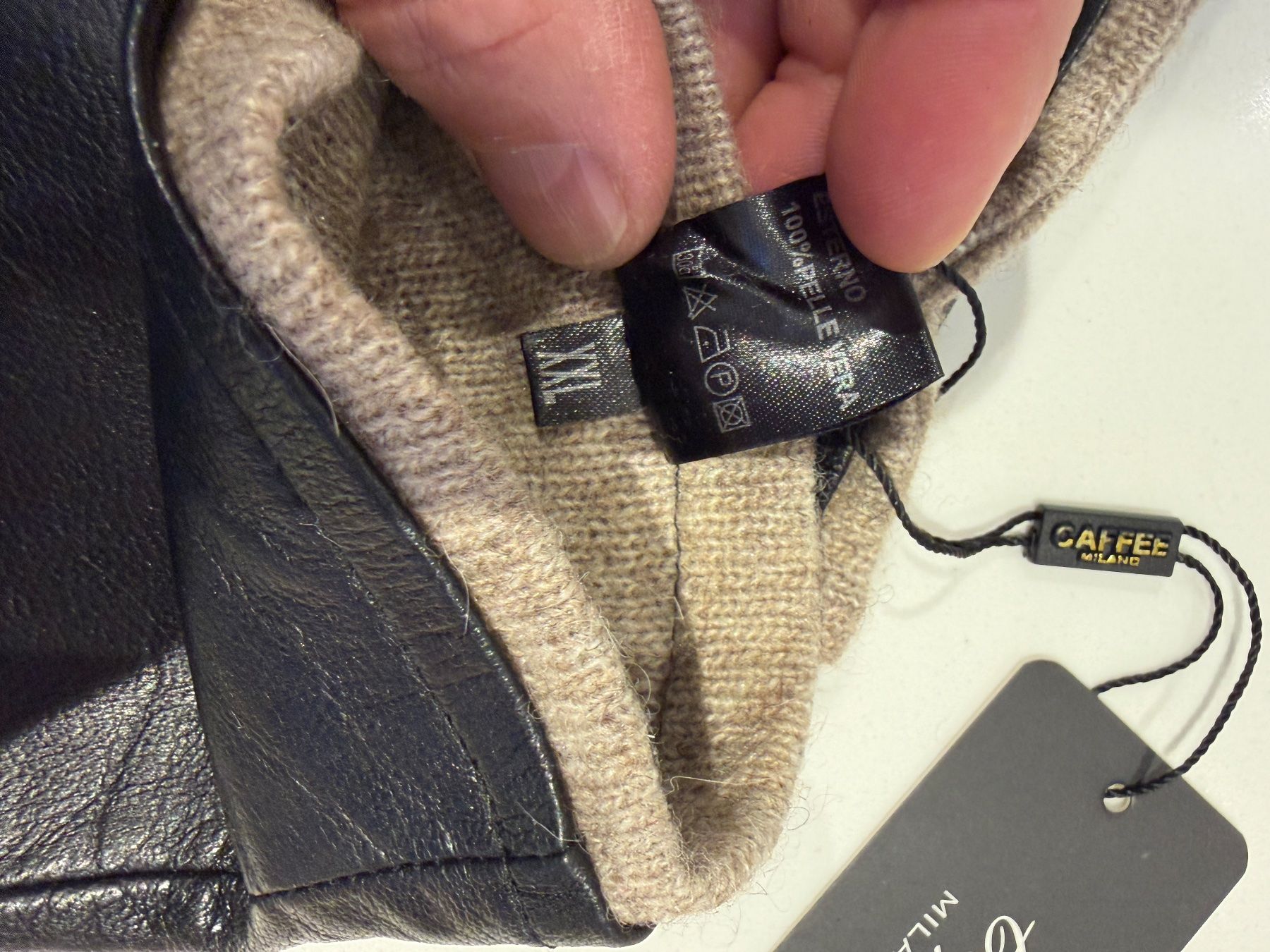 Sonstige Accessoires für Herren: Echt Leder Finger Handschuhe mit Stofffutter xxl schwarz – Neu und originalverpackt aus Wolfhalden von frischi1973 3