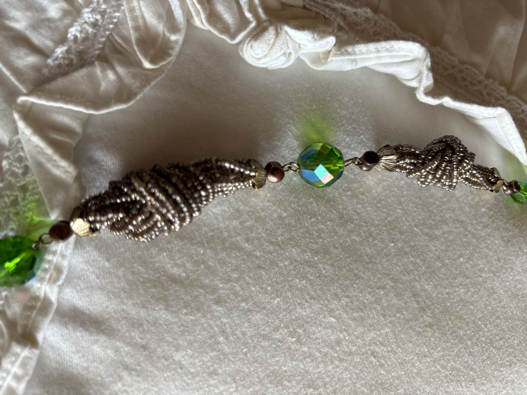 Catenine: Antike Kette mit Glasperlen und facettirt – Usato da Thun venduto da Studi1974 1