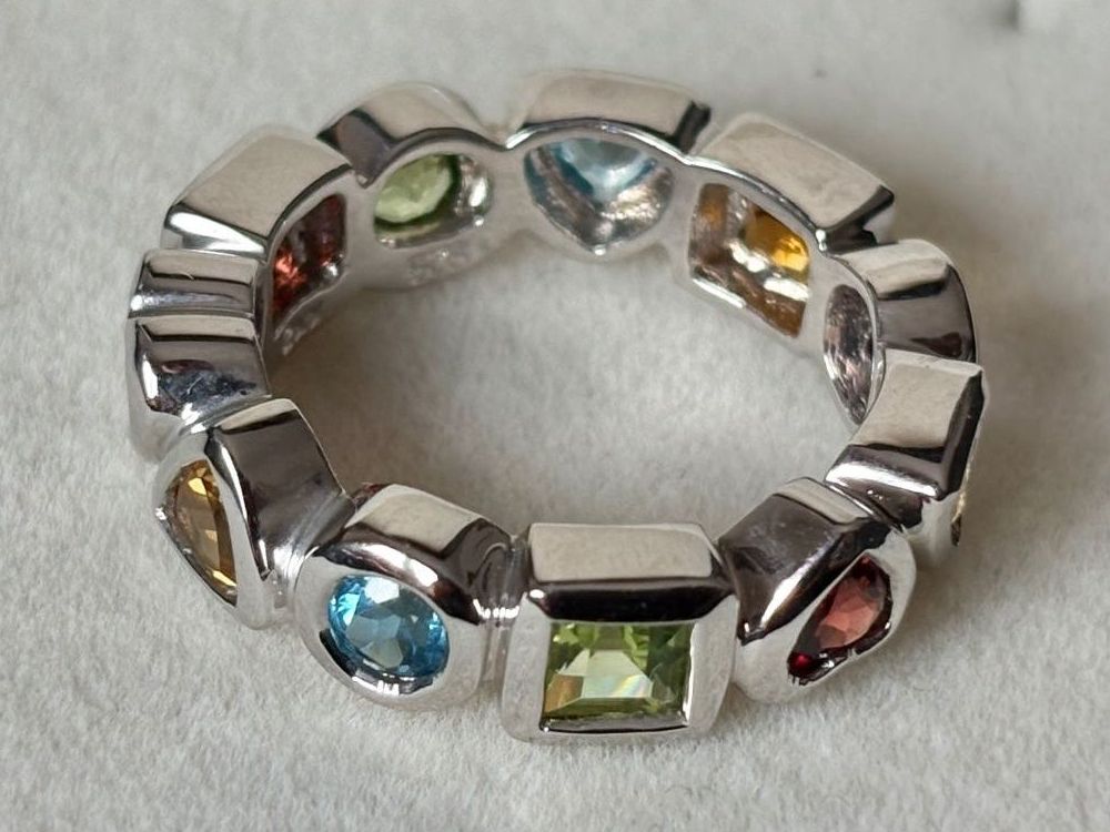 Anelli: Ring Multi-Edelstein NEU, Silber 925, Gr. 56 – Nuovo (secondo la descrizione) da Brugg AG venduto da lau_9rvy 1