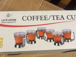 Life Smile Tassenset, 6 Stück, neu für Tee/Kaffee! (Nr.3)