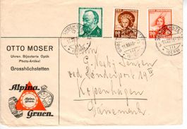 Brief, Otto Moser Grosshöchstetten Zensur -Alpina Uhren 1940