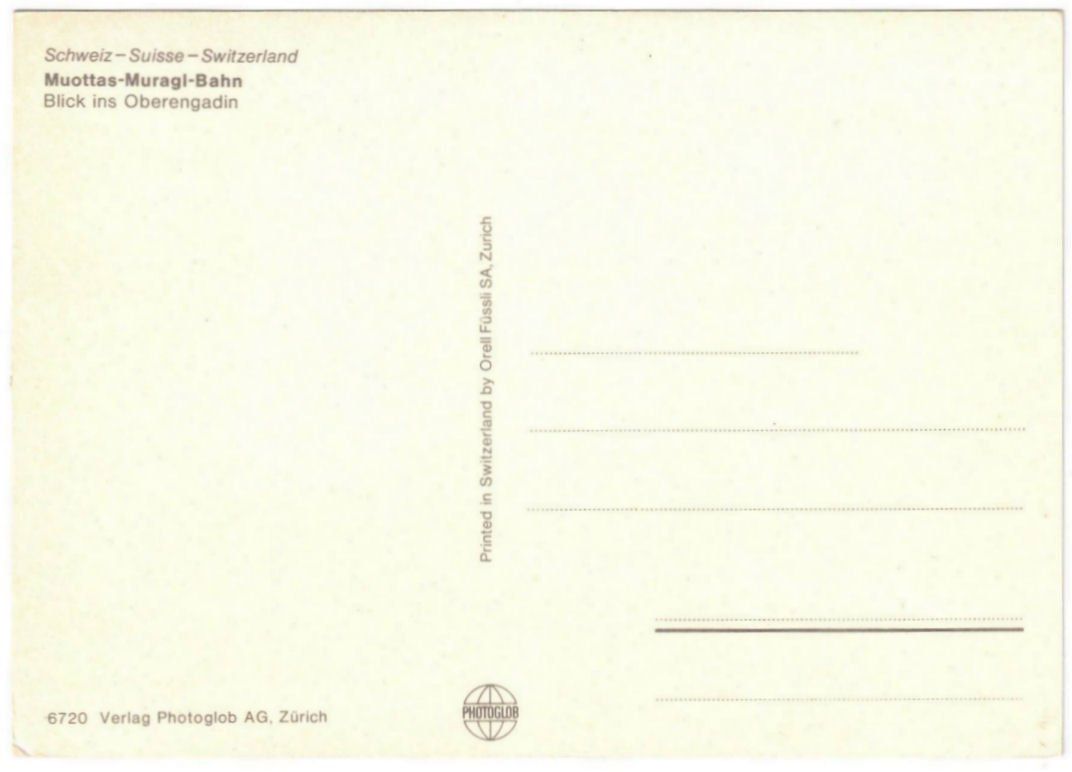 Cartoline postali: St. Moritz - Standseilbahn Muottas Muragl – Usato da Binningen venduto da Mountainrider 1